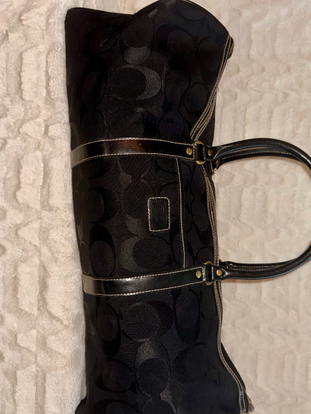 Coach Duffle Bag-Black Canvas